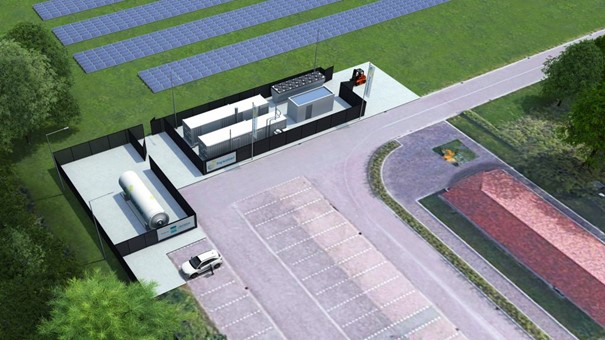 Artist’s impression of the Hysolar electrolyser